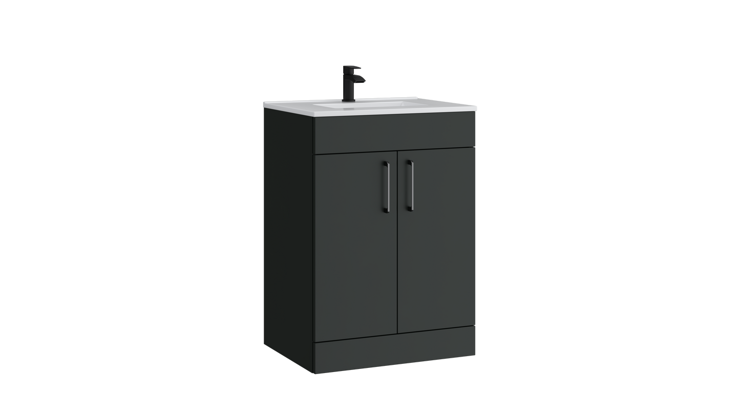 Dove 600mm 2 Door Floor Standing Unit Matt Anthracite
