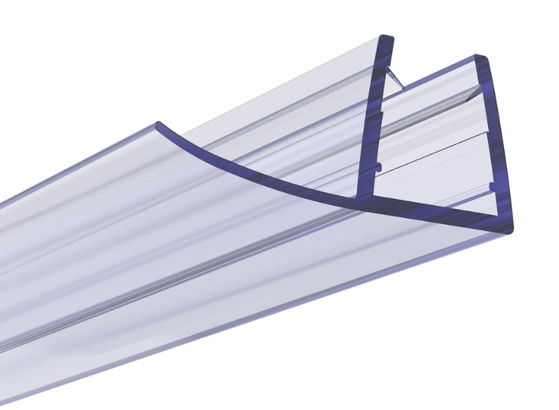 Aqualux 8mm F Shape Seal for Quad and Slider Doors 2000mm x 6