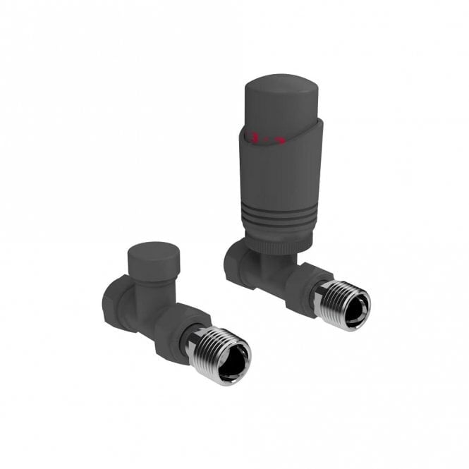 Design Twin Pack TRV Anthracite Straight