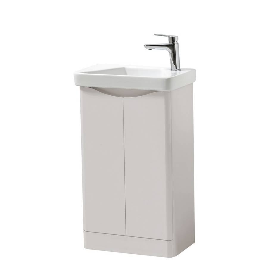 Arc 500x290mm Floor Standing Cloak Unit Matt Cashmere