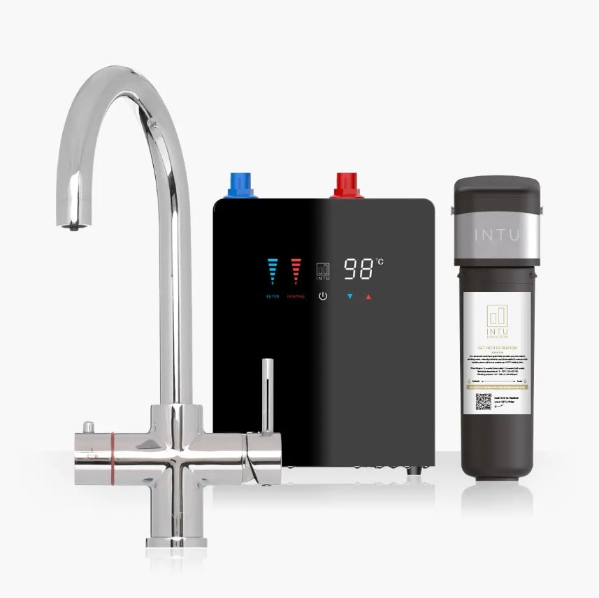 Brewmaster Chrome 4-1 swan tap with digital tank - 4 Litre tank