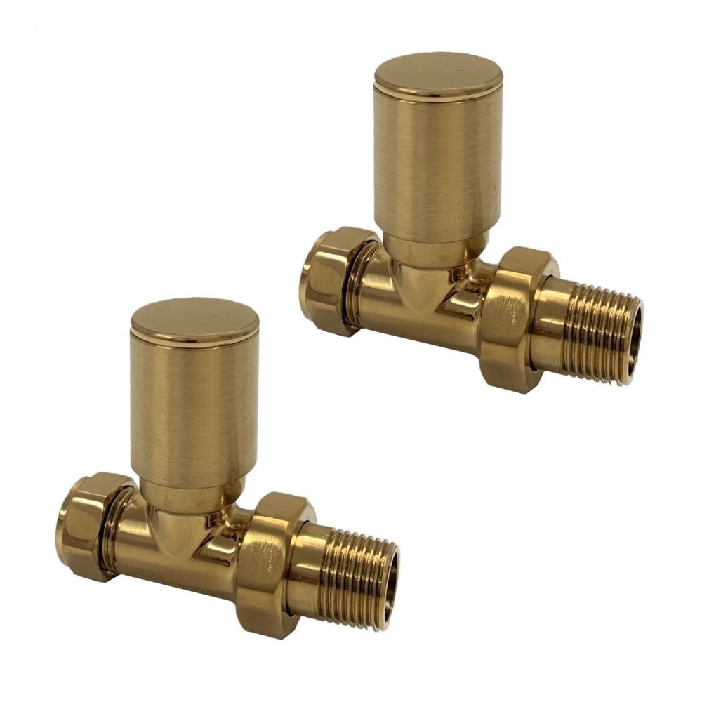 Brass Radiator Valve Straight 15mm (Pair)