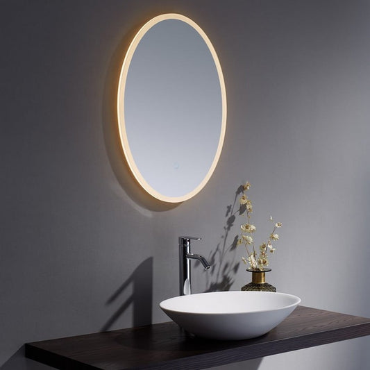 Burleigh 700x500mm Oval with White Acrylic Edge