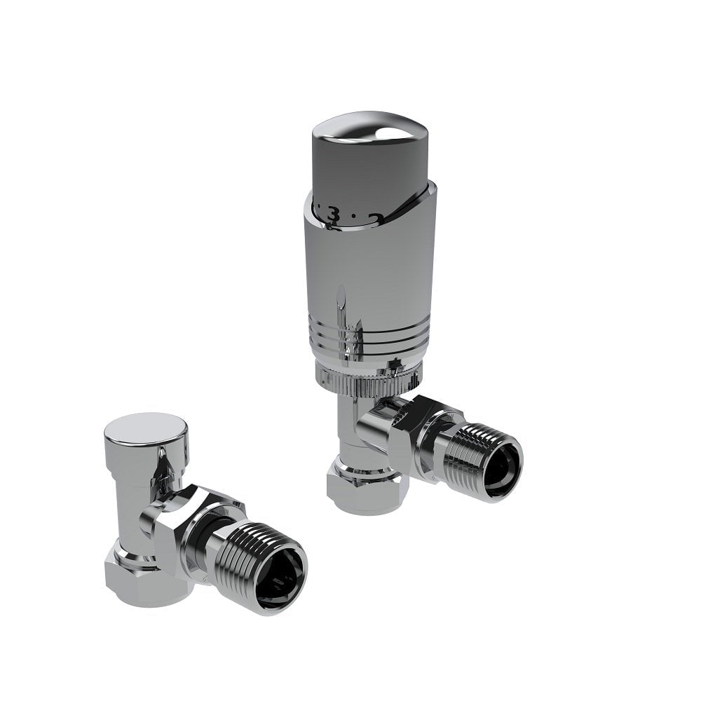 Design Twin Pack TRV Chrome Angled