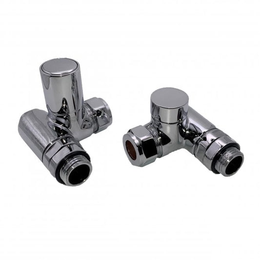 Dual Fuel Corner Valve 15mm (Pair) - Chrome