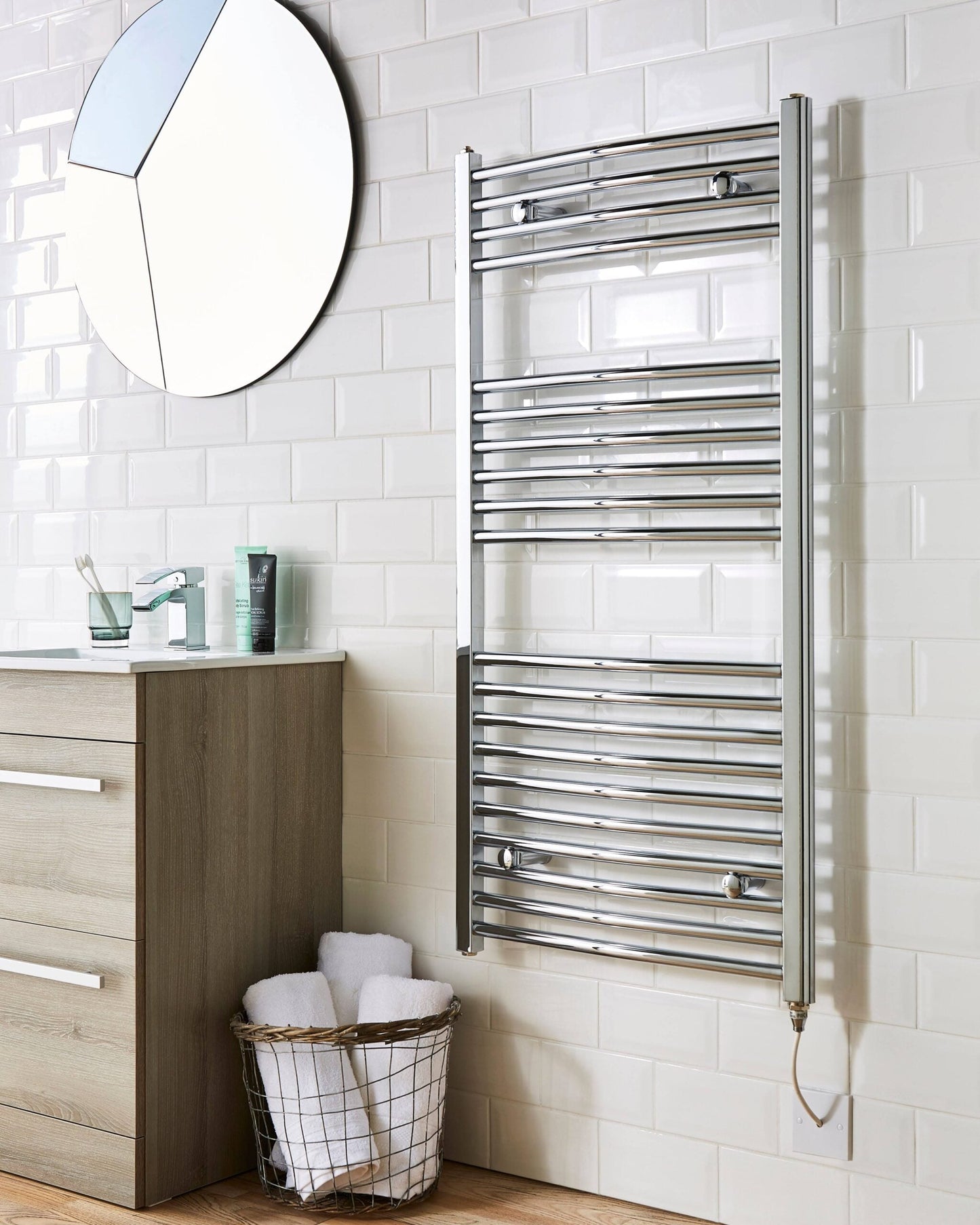 Electric Straight Towel Rail 500 x 800mm 150W