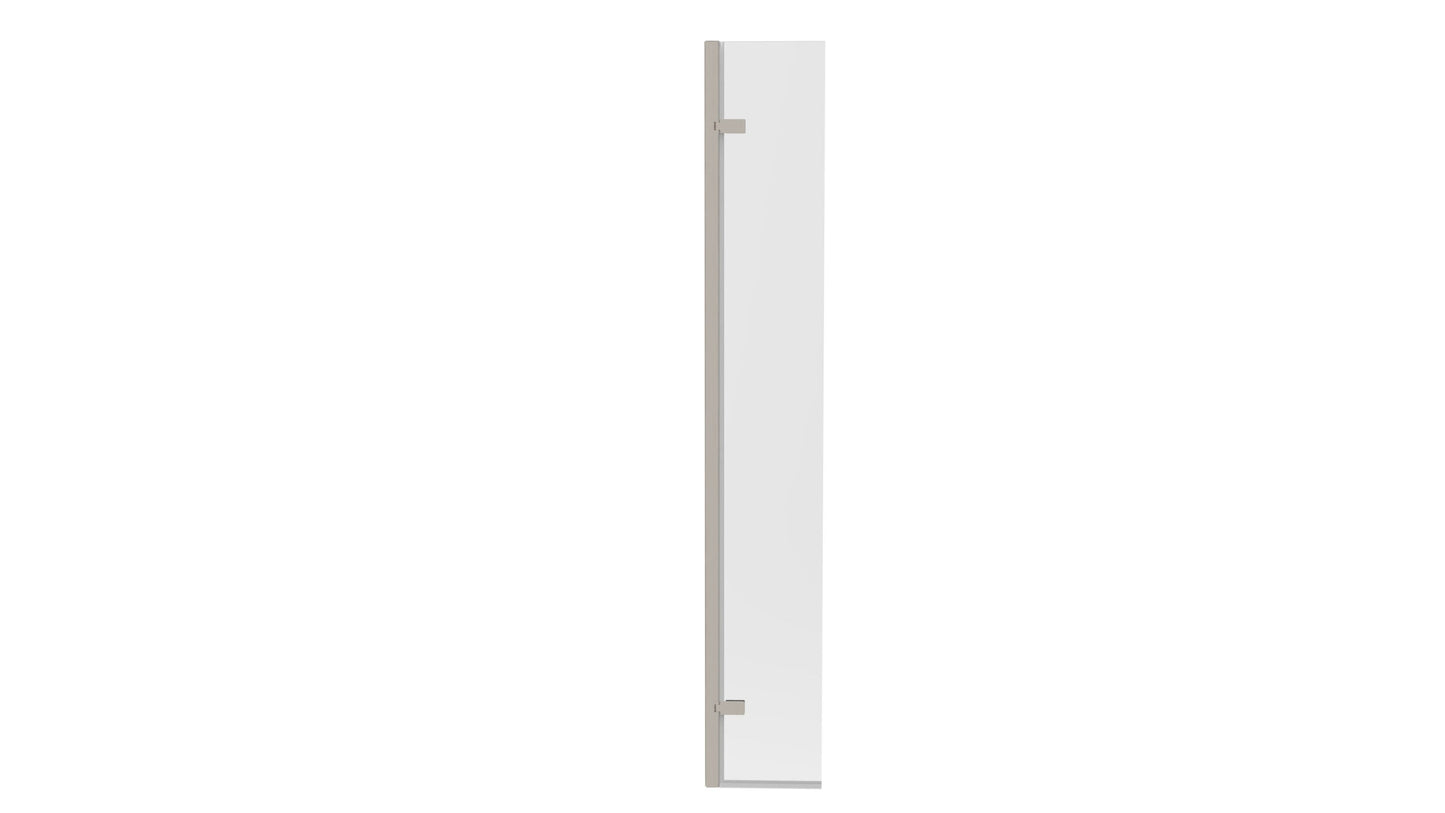 KV8 Hinged Wetroom Return Panel Brushed Nickel