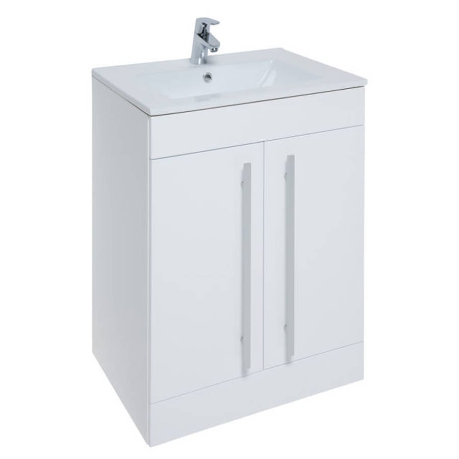 Purity/Matrix 600mm 2 Door Floor Standing Unit White