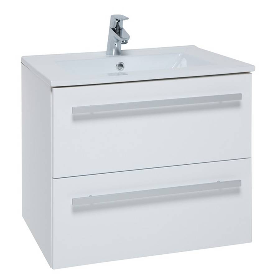 Purity 600mm 2 Drawer Wall Mounted Unit White