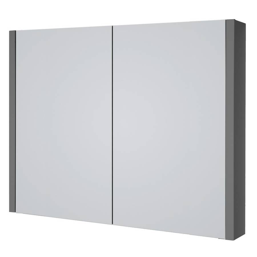 Purity 800mm Mirror Cabinet Storm Grey Gloss