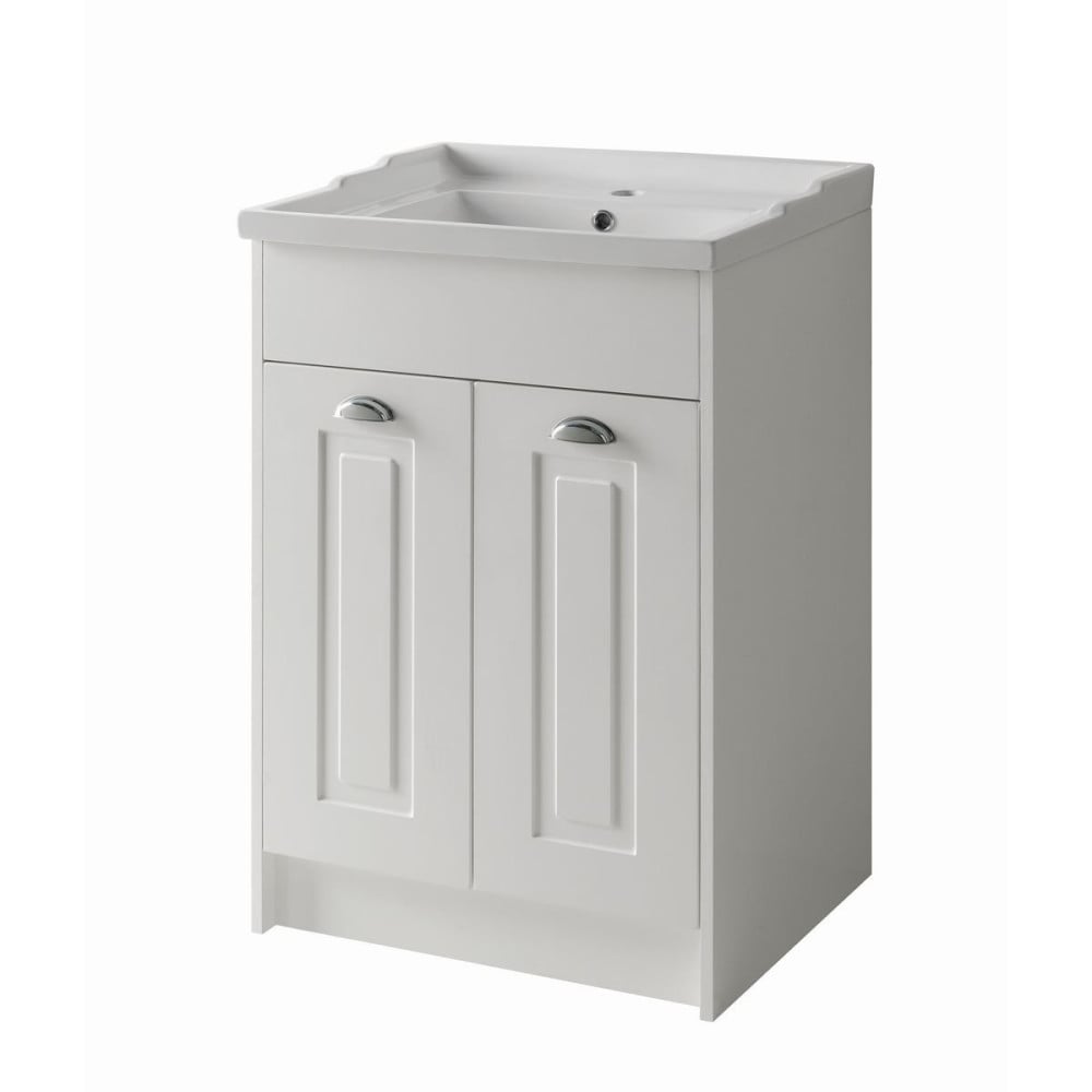 Astley 600mm Floor Standing 2 Door Unit Matt White