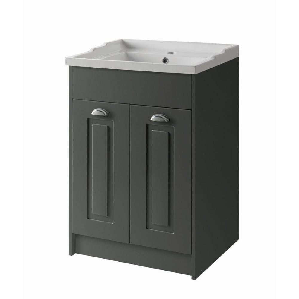Astley 600mm Floor Standing 2 Door Unit Matt Grey