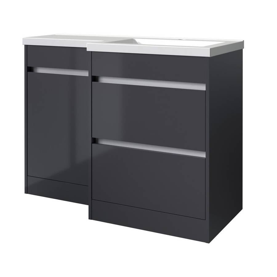 City Matrix WC Unit Storm Grey Gloss