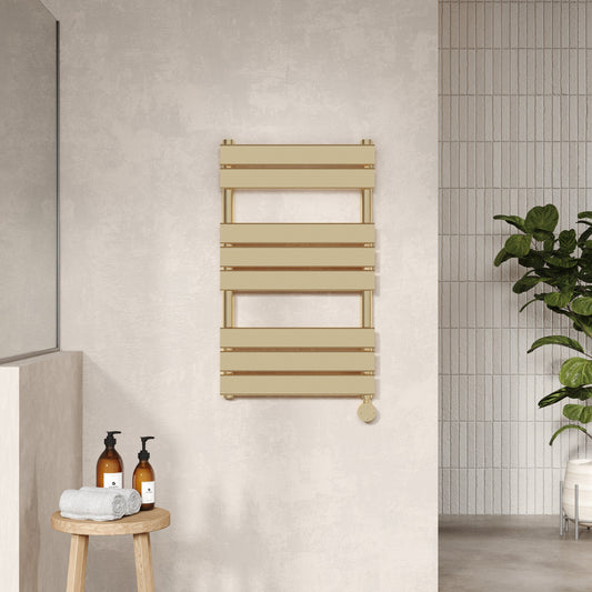 Electric Square Flat Towel Rail with 8 Bars, 840mm x 500mm