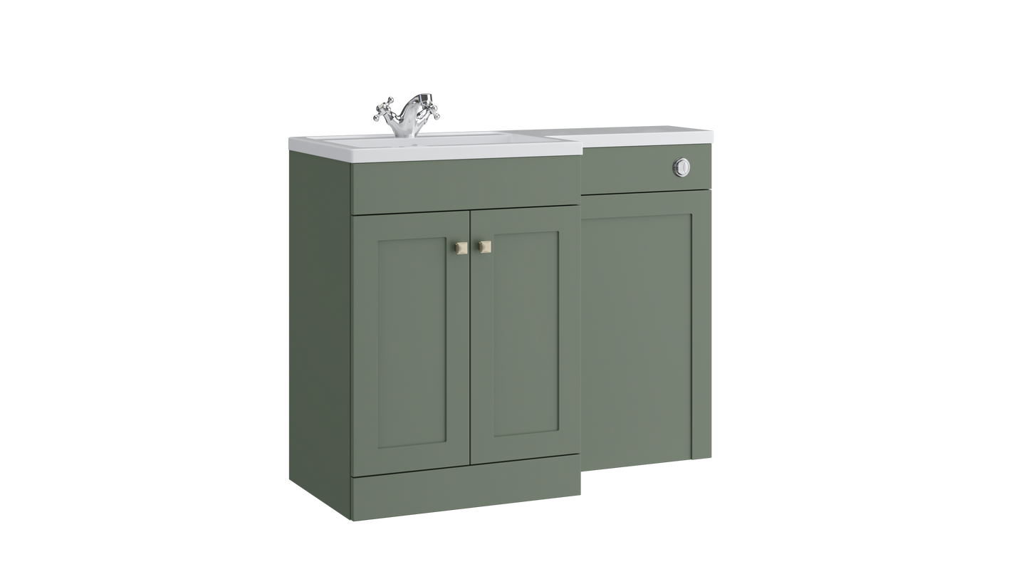 Sanctuary L-Shape WC Unit Corymbia Green