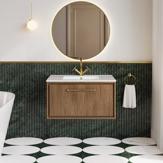 Lille 800mm Single Drawer Vanity with Basin - 1 Tap Hole