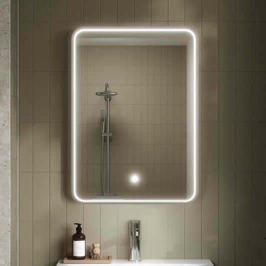 Pictor Polished Chrome Inset Frame LED Mirror - 700 x 500mm