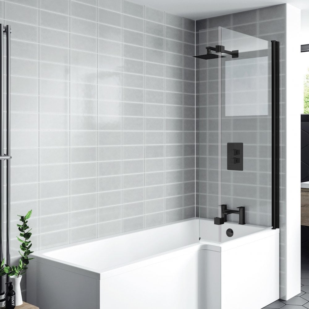 Nero L Shaped Shower Bath Screen