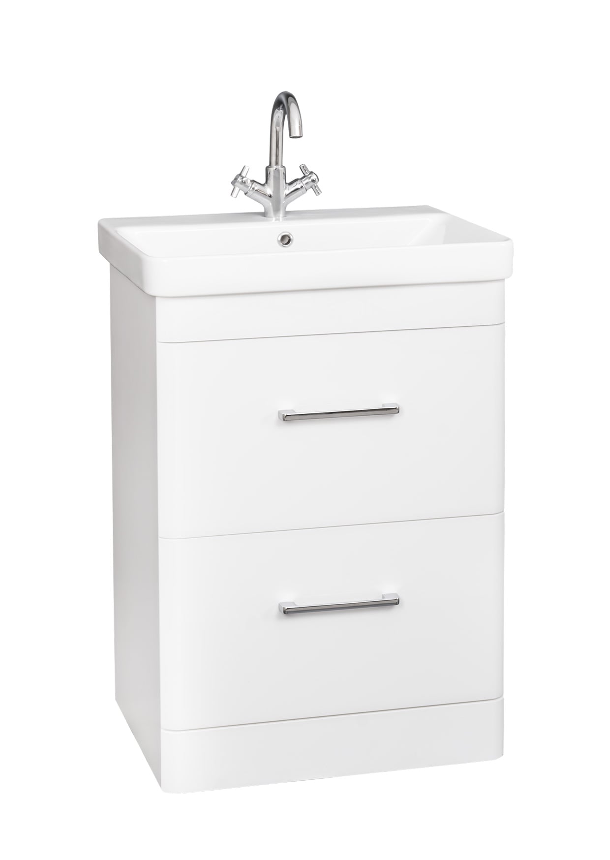 Options 24 600mm 2 Drawer Unit White