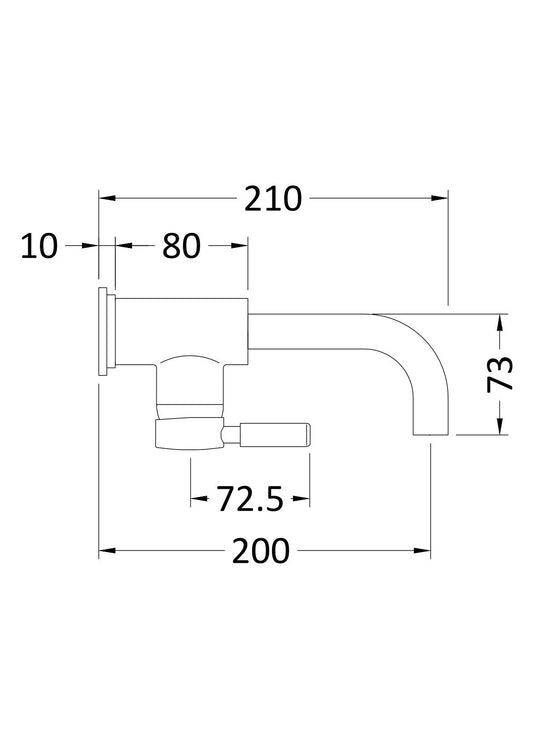 Tec Single Lever Wall Mounted Basin Mixer