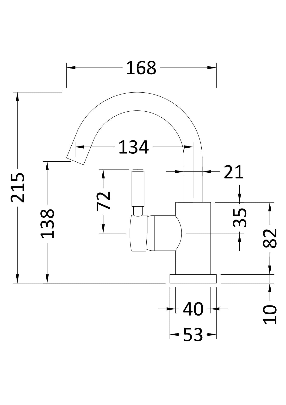 Tec Single Lever Mini Mono Basin Mixer