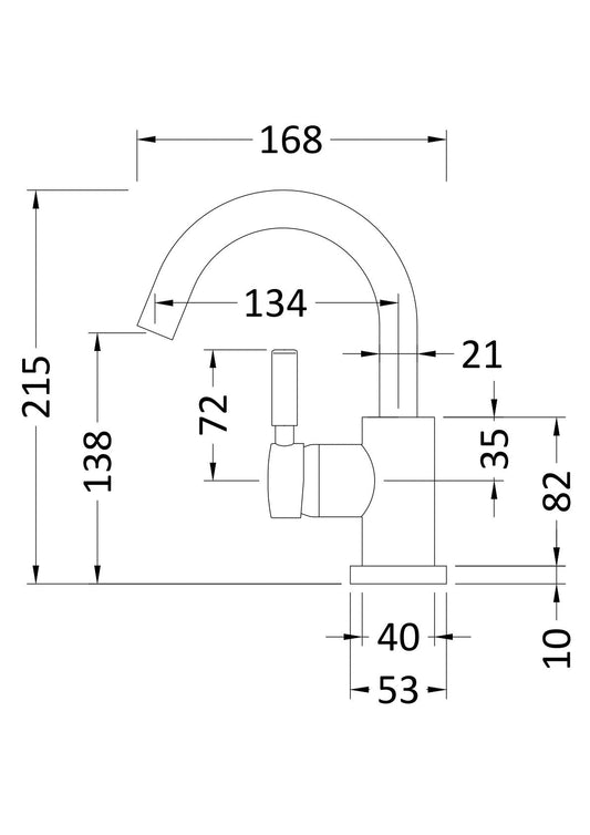 Tec Single Lever Mini Mono Basin Mixer