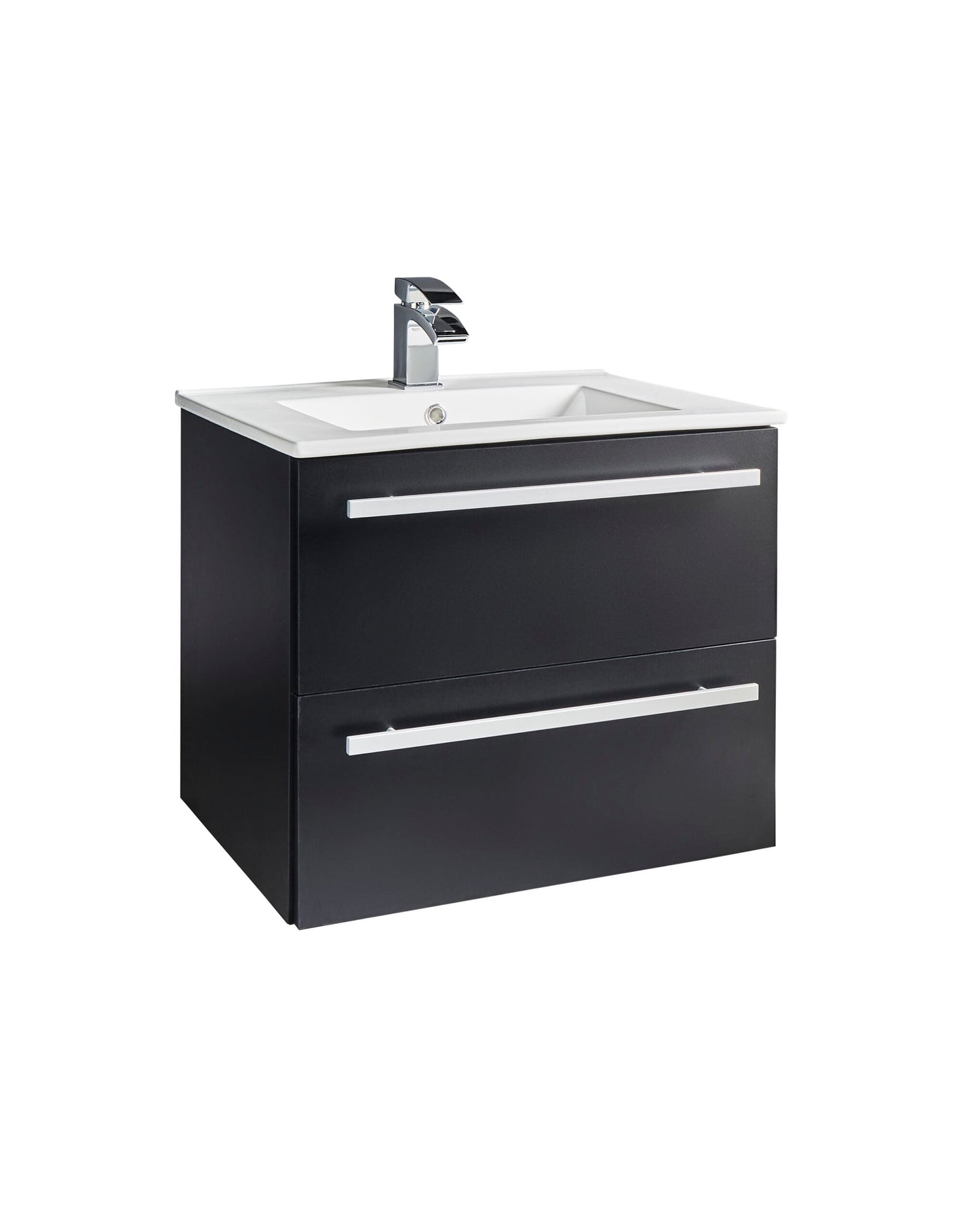 Purity Matt Black 600mm Wall Mounted Unit