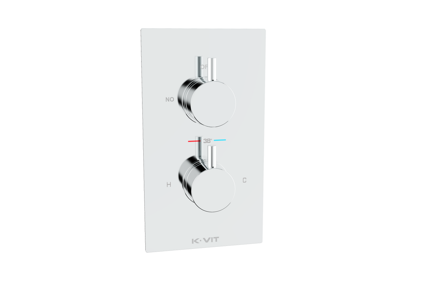 Plan concealed thermostatic shower valve