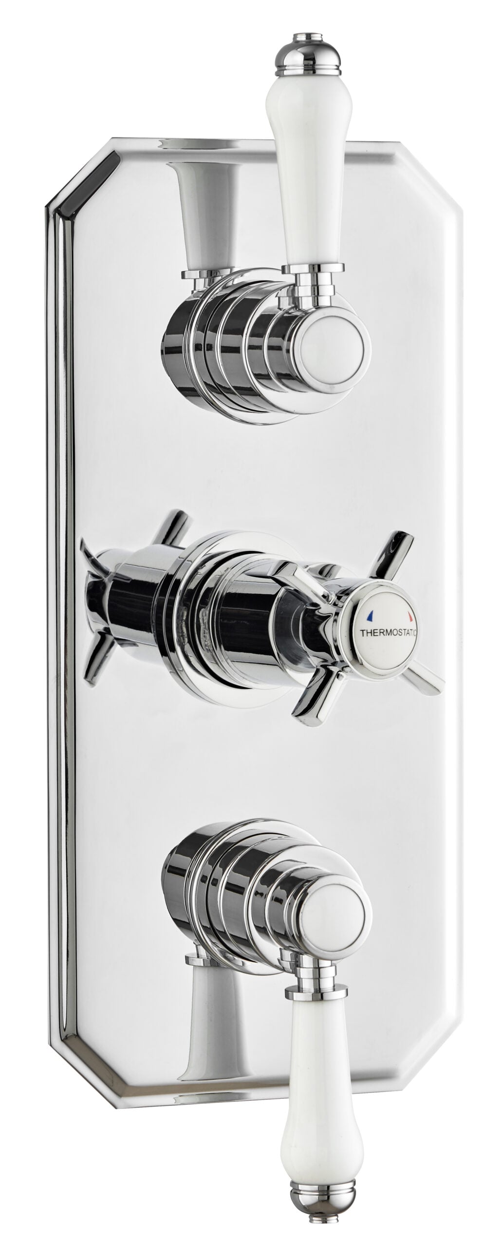 Klassique Triple Concealed Thermostatic Shower Valve Traditional Handle (2 way)