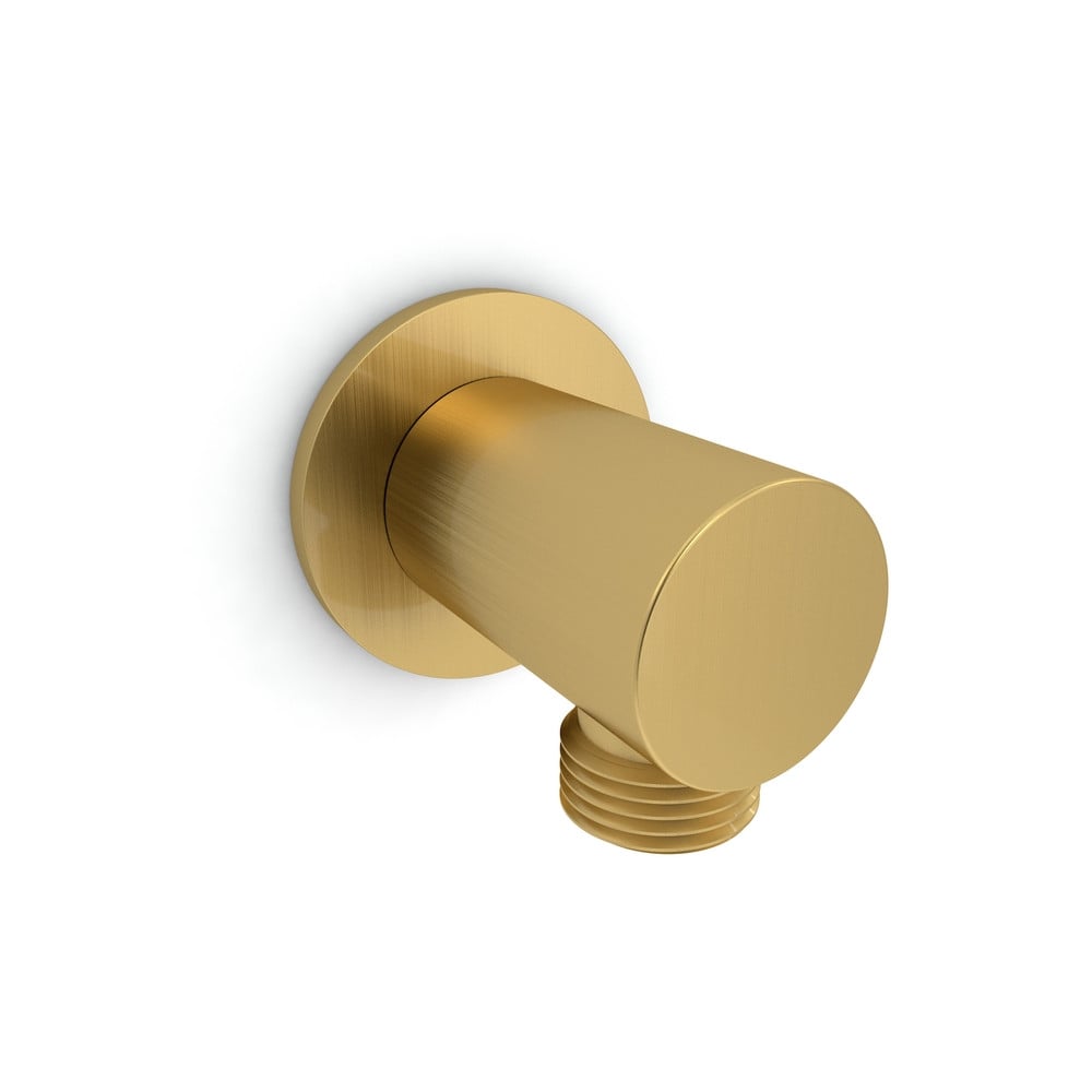 Round Outlet Elbow Brushed Brass