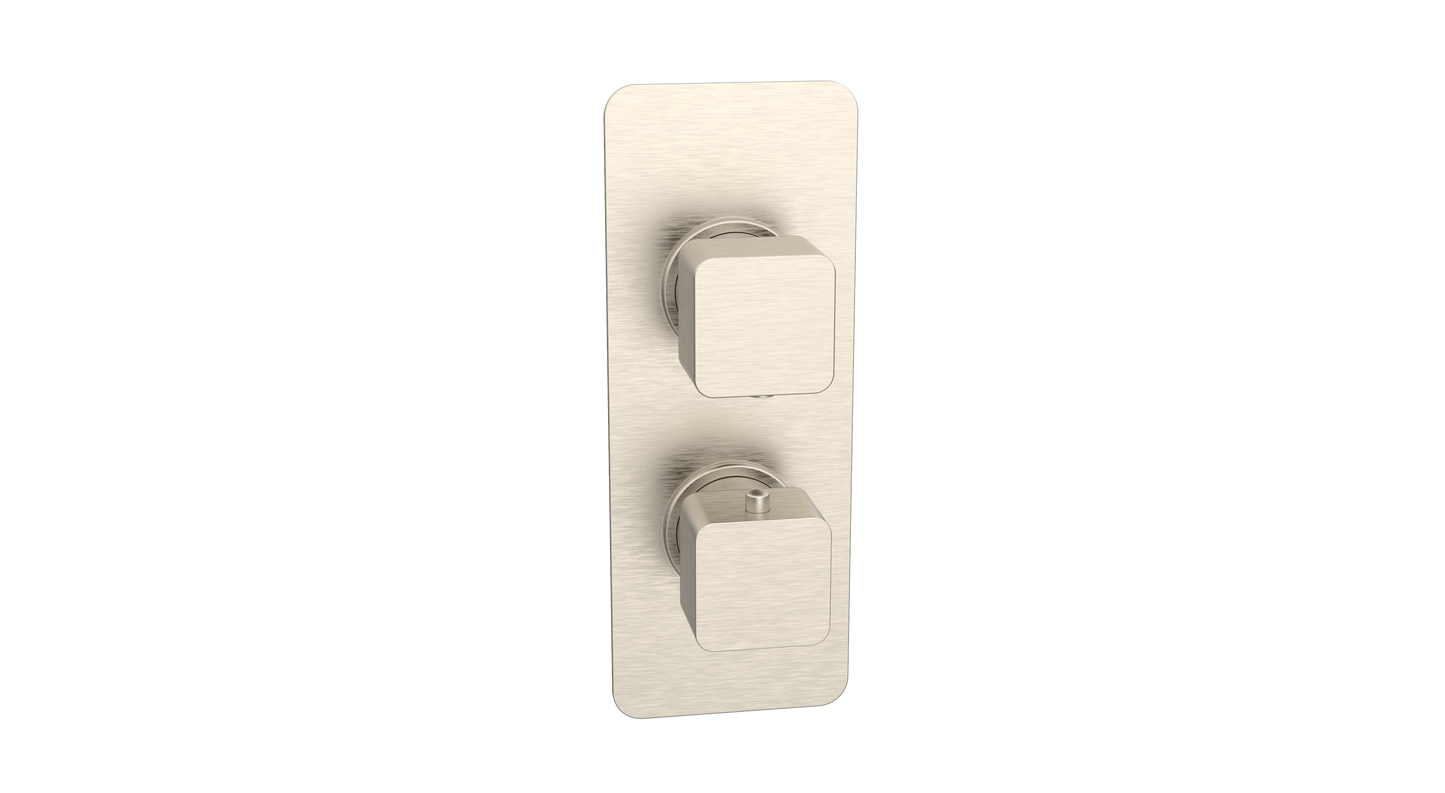 Kolt Concealed Shower Valve (Twin Outlet) Brushed Nickel