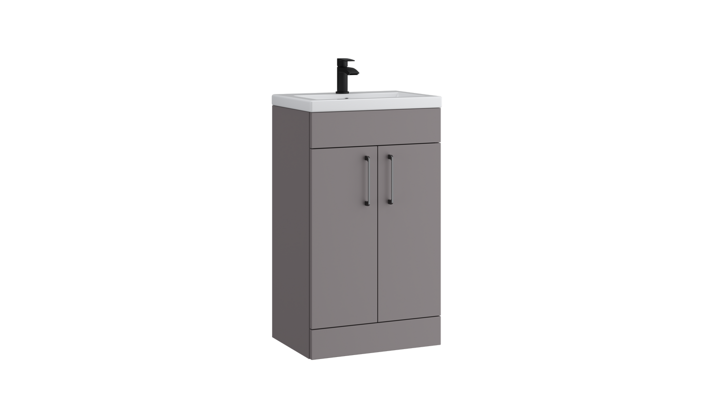 Dove 500mm 2 Door Slimline Unit Slate Grey
