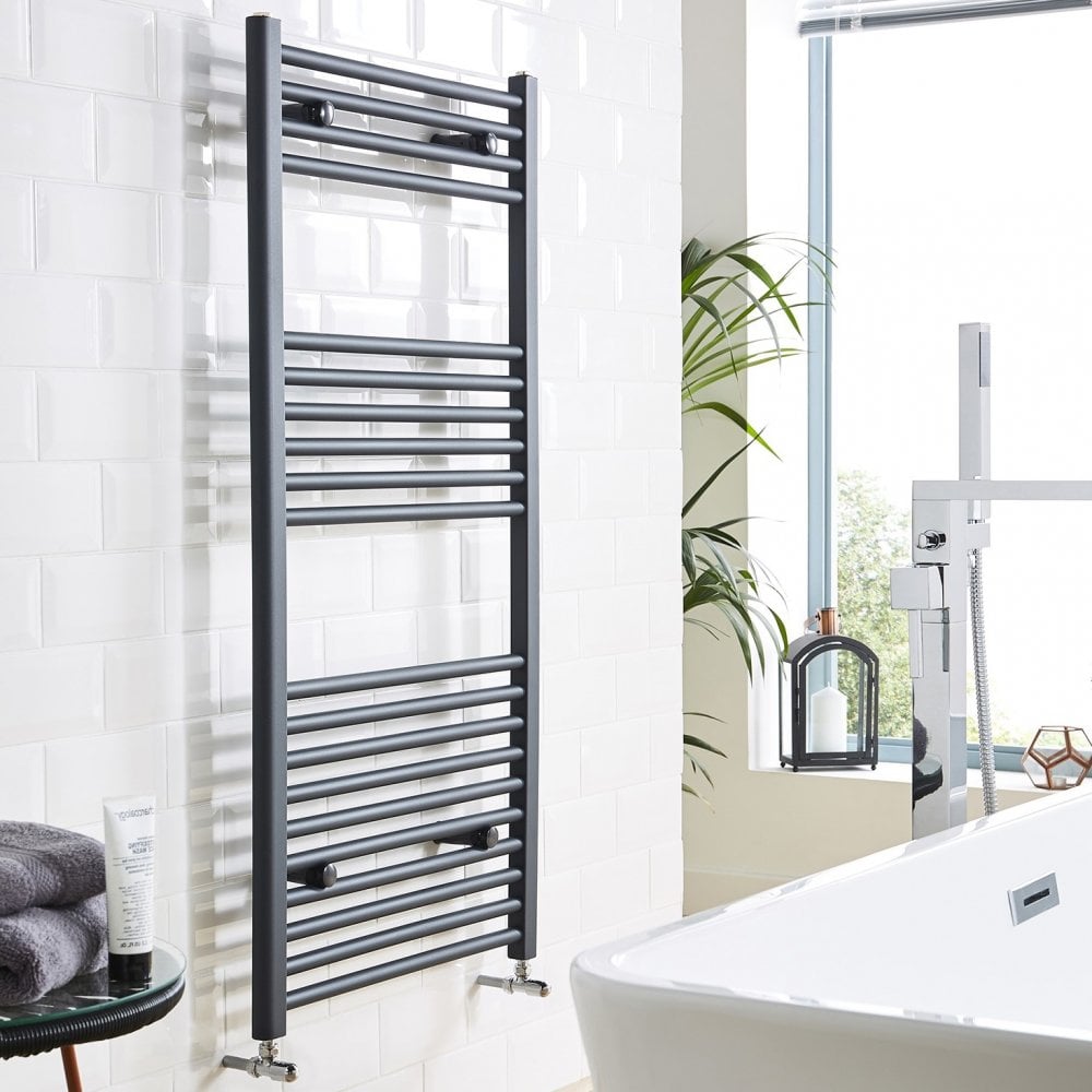 22mm Straight Towel Rail 600mm x 800mm - Textured Grey