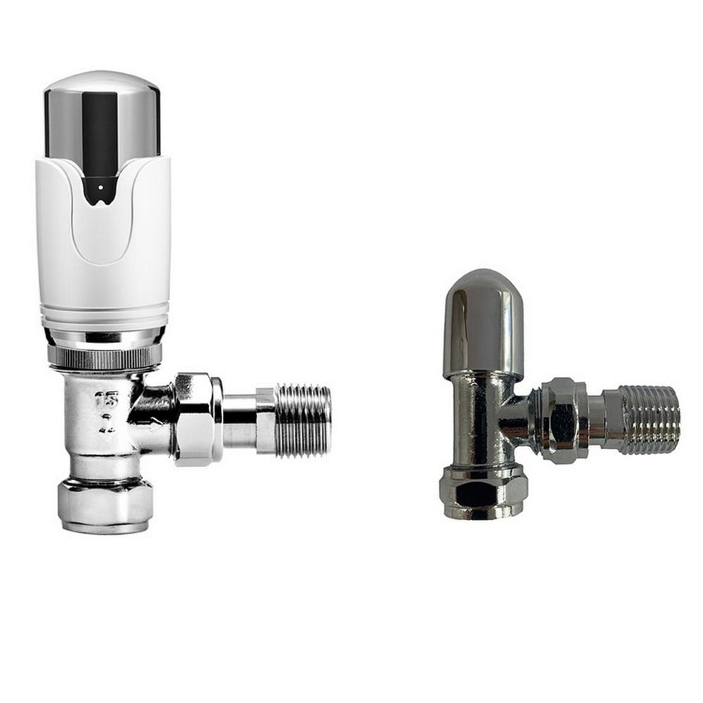Twin Pack TRV & Lockshield Refined Angled