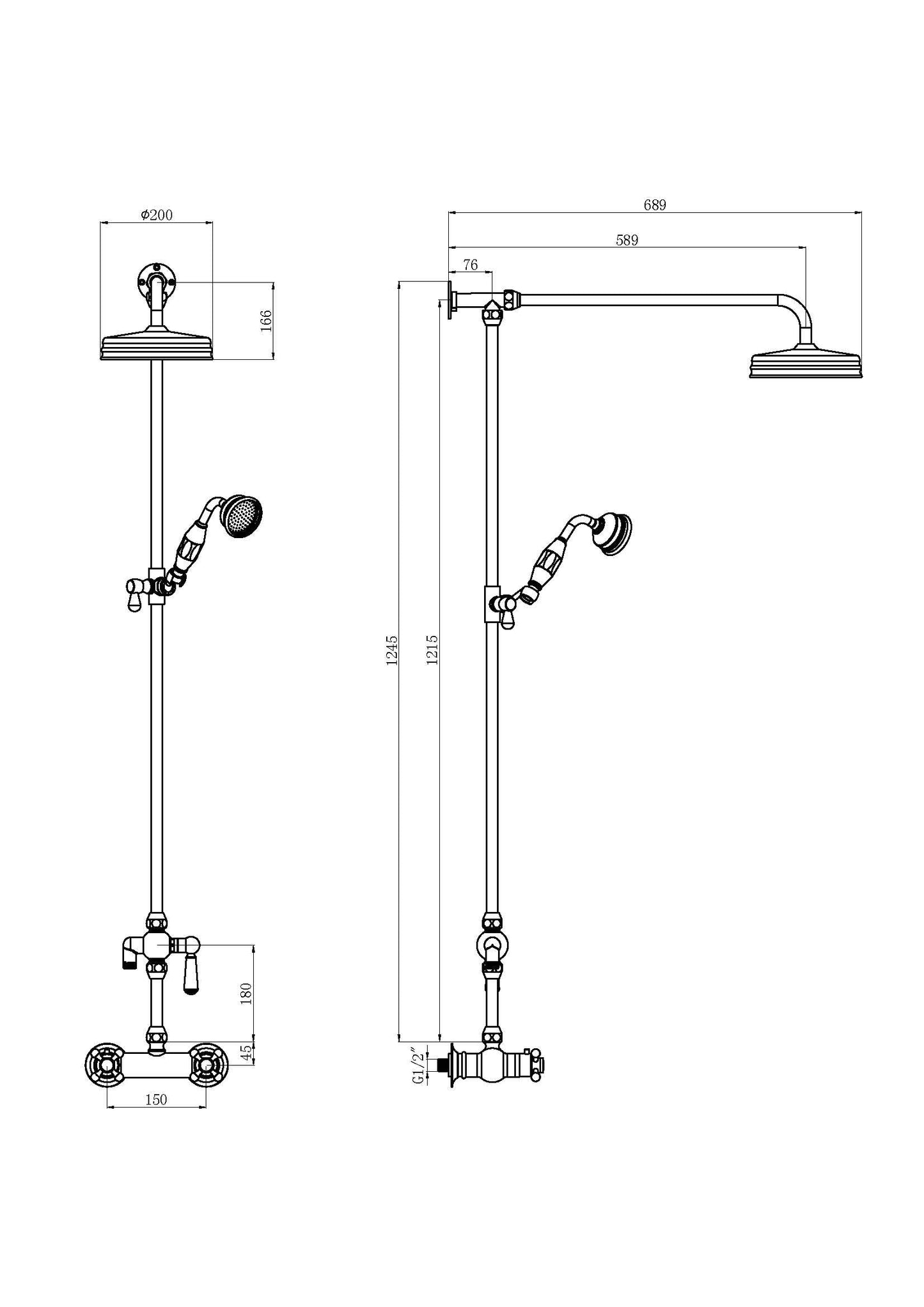 Shower Kits Traditional Thermostatic Shower Valve & Kit