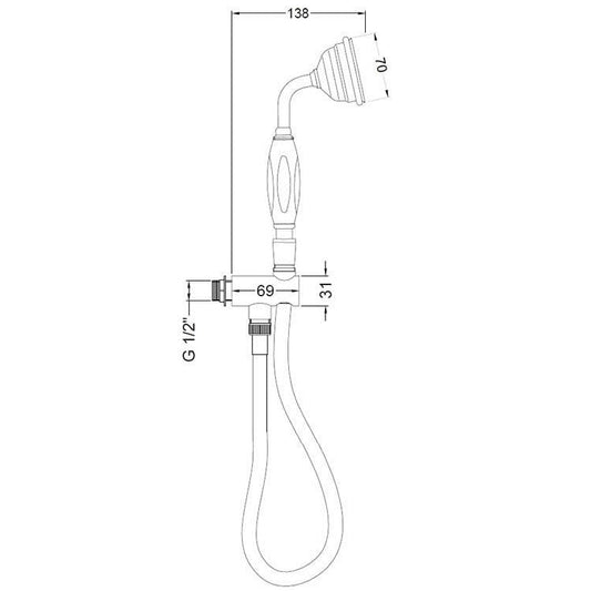Traditional Wall Mounted Hand Shower Set