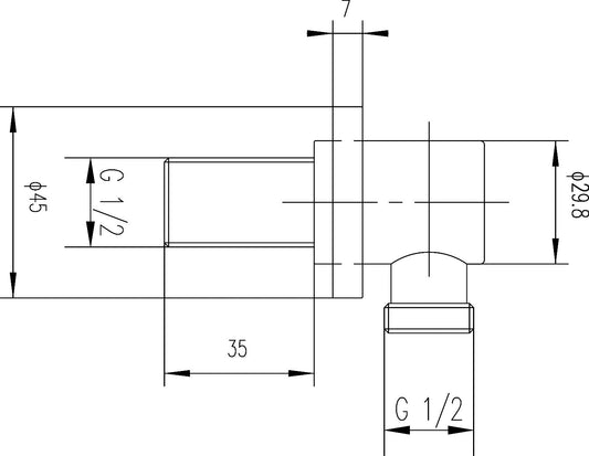 Shower Accessories Outlet Elbow