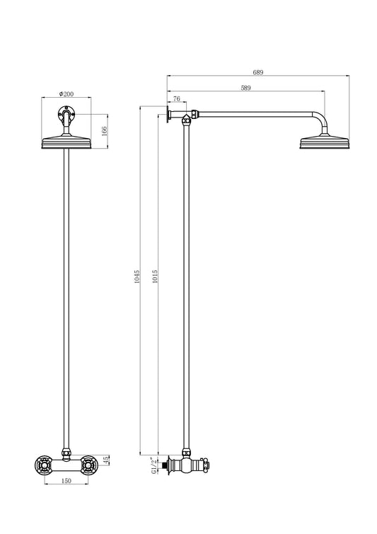 Shower Kits Traditional Thermostatic Shower Valve & Kit