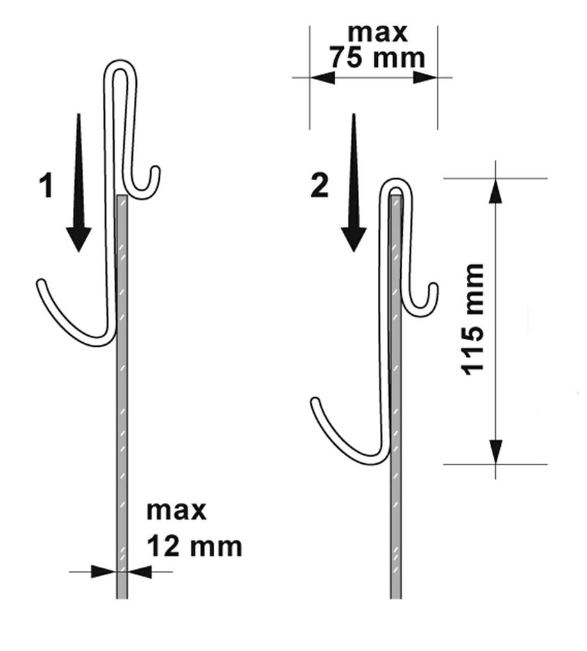 Enclosure Hook For Frameless Enclosures