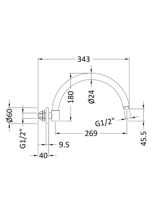 Shower Arms Wall-Mounted Arm