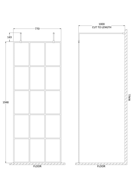 800mm Frame Screen with Arms and Feet