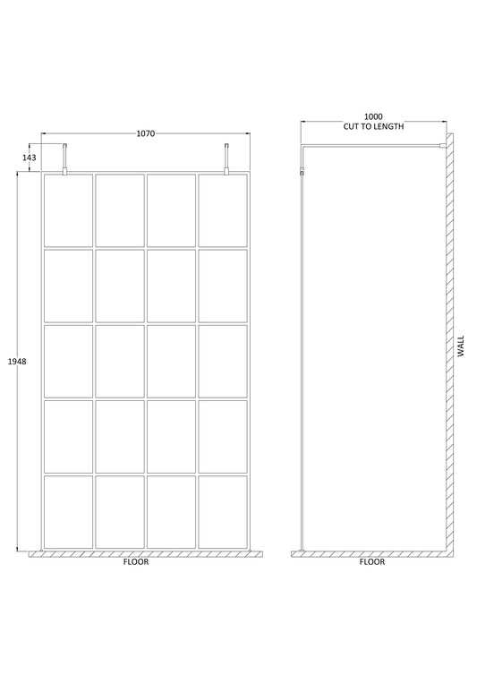 1100mm Frame Screen with Arms and Feet