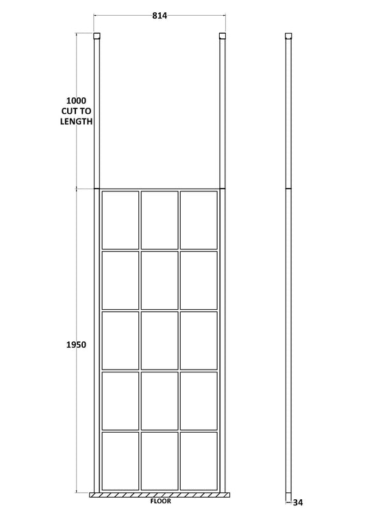 800mm Frame Screen With Ceiling Posts