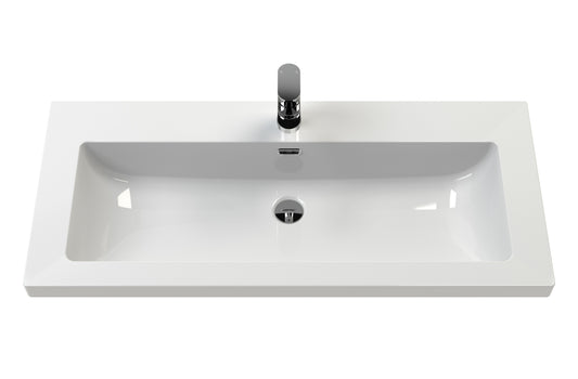 Hudson Reed Lille 800mm Wall Hung Single Drawer Vanity with 1 Tap Hole Basin