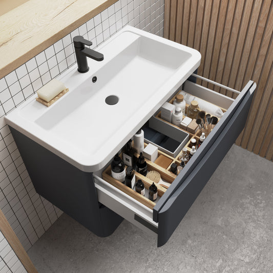 Accessories L-Shaped Bamboo Drawer Organiser