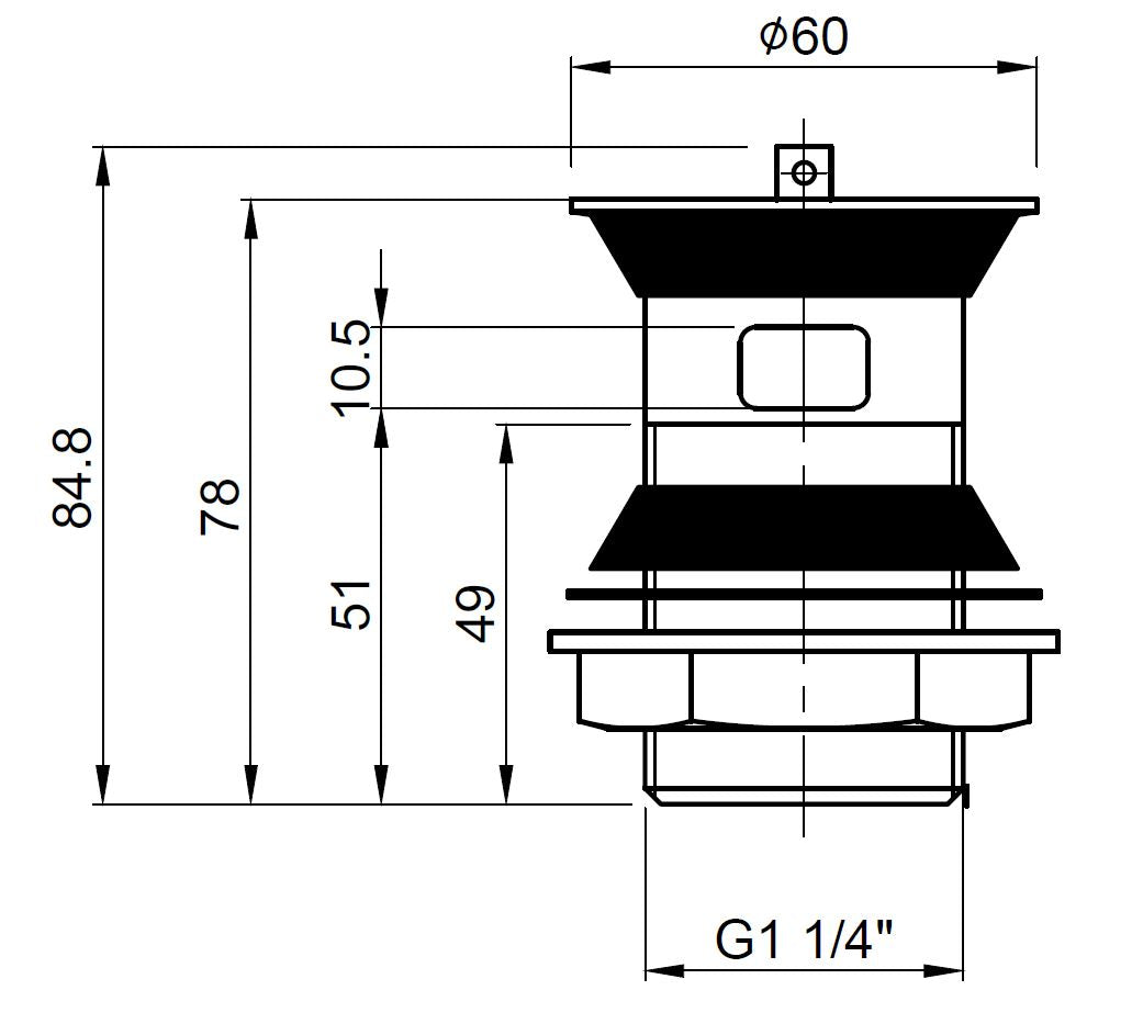 Wastes & Extras Basin Plug And Chain