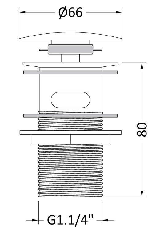 Push Button Basin Waste