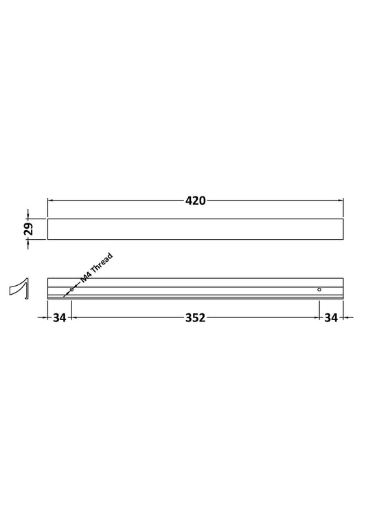Profile Handle 352mm Centres