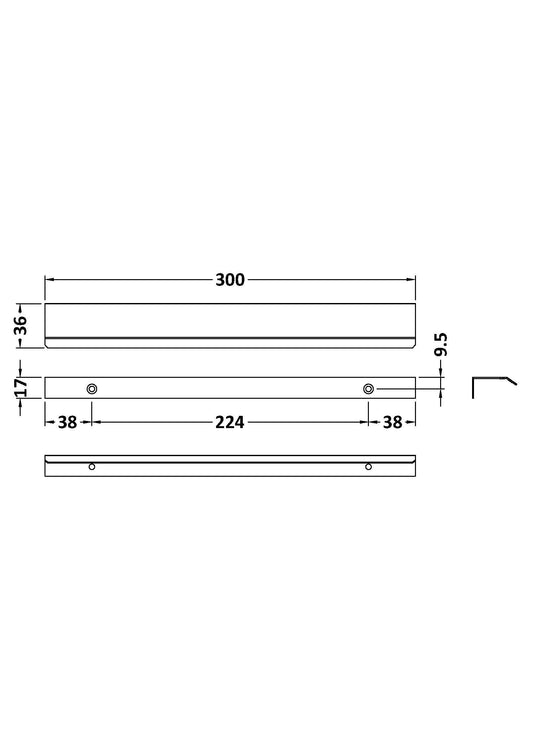 Finger Pull Handle 300mm