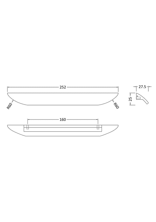 Handles Finger Pull Handle 160mm Centres